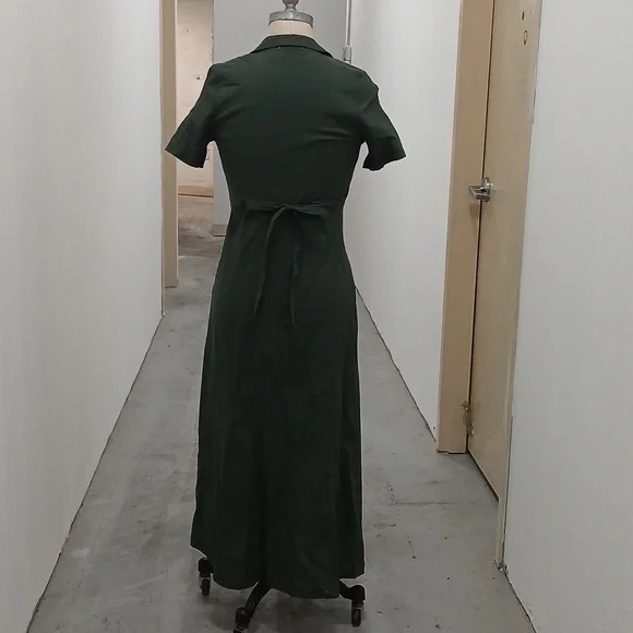 Ursime Green Maxi Wrap Dress Size Small - Picture 3 of 8